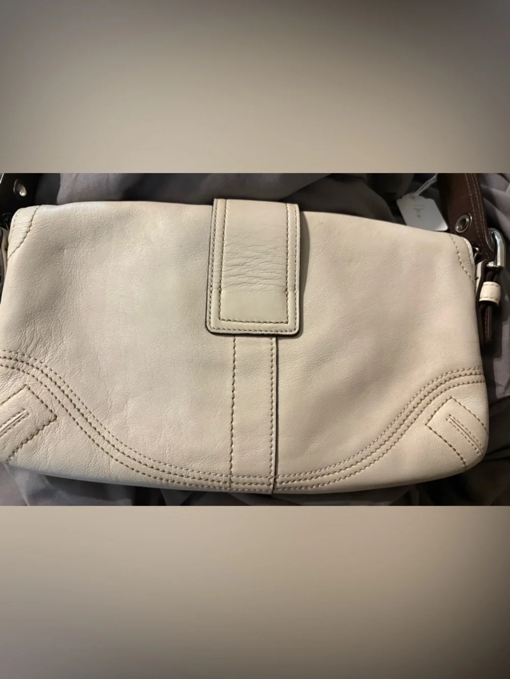 Coach Vintage White Soho Buckle Flap Bag - Picture 5 of 9